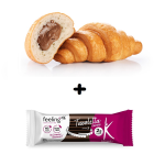 FEELING OK CROISSANT RIPIENO CACAO (BOX DA 12x65G) + 15 TAVOLETTE DI CACAO DA 20G