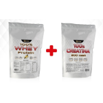 STAK NUTRITION KIT 100% WHEY PROTEIN 900G "CHEESECAKE e FRAGOLA" + CREATINA 200 MESH 500G